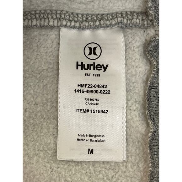 Hurley MCMXCIX 1999 Men’s Hoodie with Kangaroo Pocket Color Grey Size M - Picture 4 of 7